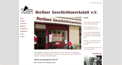 Desktop Screenshot of berliner-geschichtswerkstatt.de